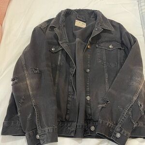 We The Free Black Denim Jacket